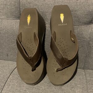 Volatile Women’s Dark Brown Leather Sandals